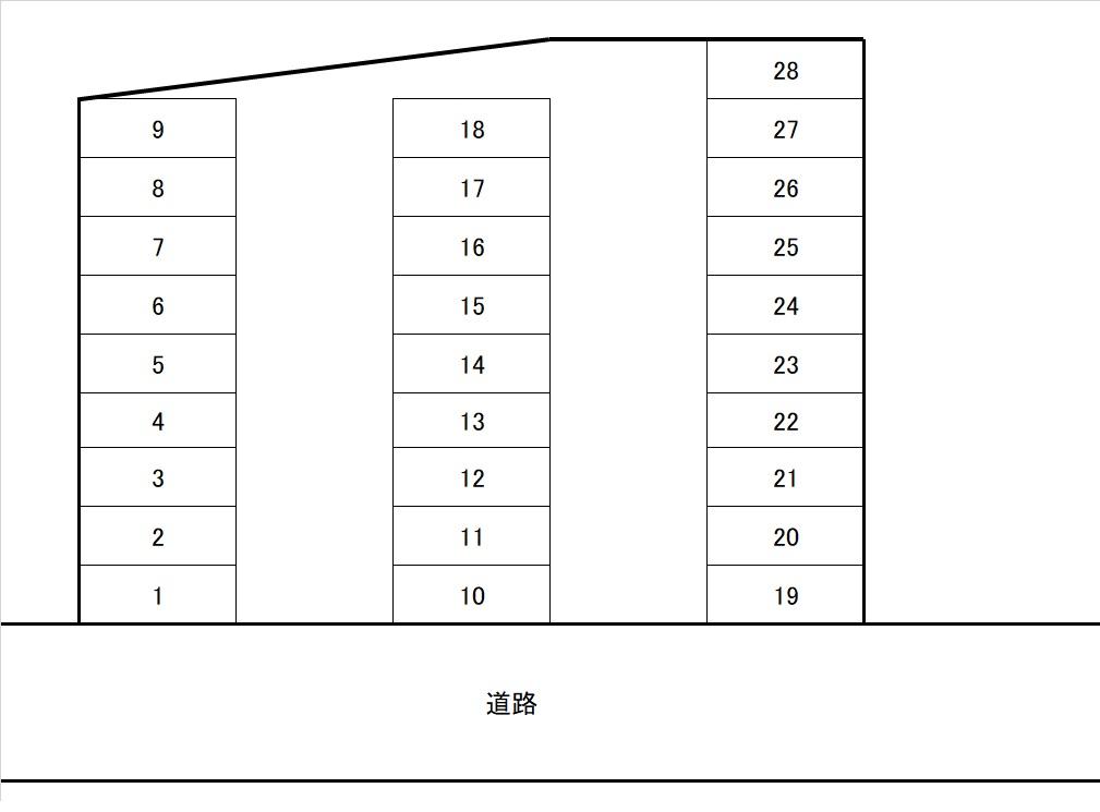 西品治806駐車場の駐車配置図