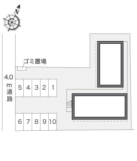 サニーヒル紫原(18463)の駐車配置図