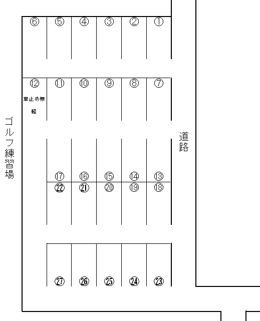 石井駐車場の駐車配置図