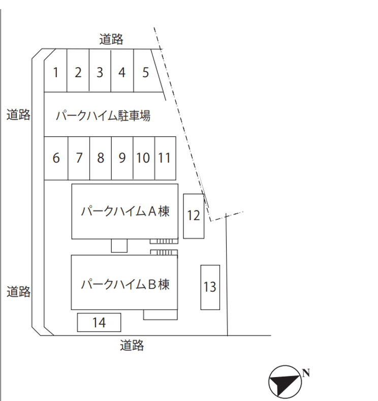 パーク･ハイムの駐車配置図