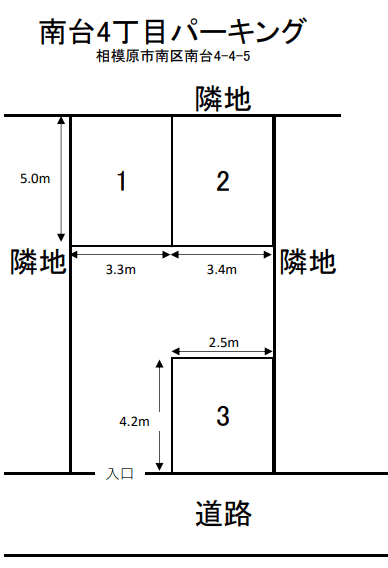 南台4丁目駐車場の駐車配置図
