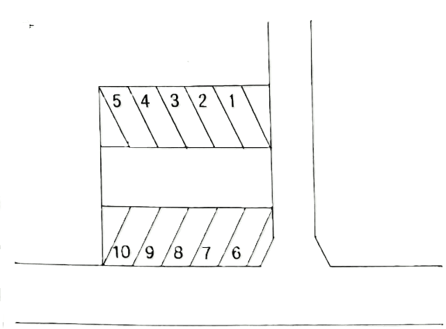 スマイルパーク生原283の駐車配置図