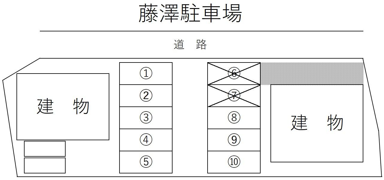 藤澤駐車場の駐車配置図