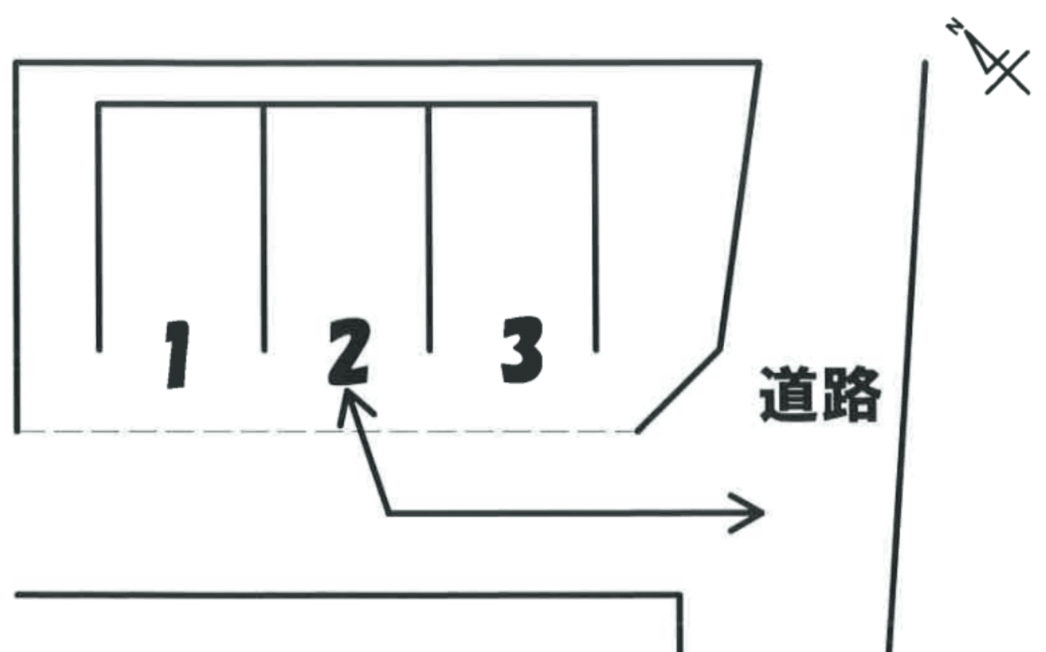 パーキングＴの駐車配置図