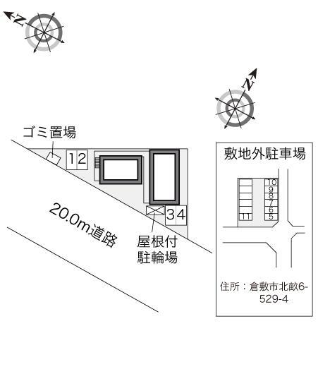 マスカット(28555)　敷地外駐車場の駐車配置図