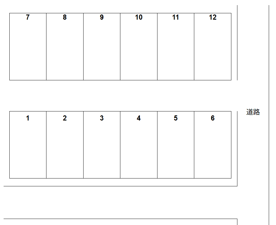 下白銀町パーキングの駐車配置図