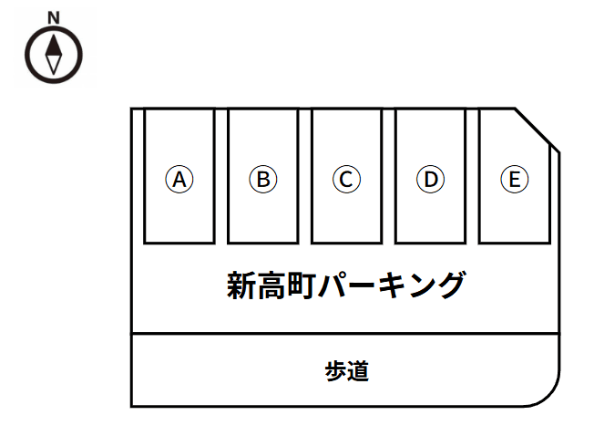 新高町パーキングの駐車配置図