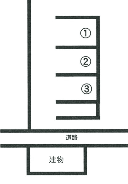丸京月極駐車場の駐車配置図