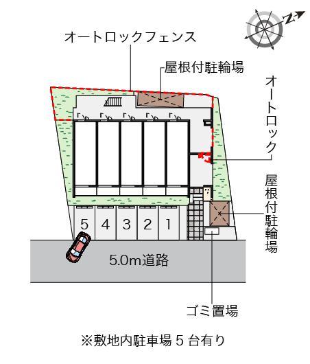 クレイノＭＩＲＡＩ(58452)の駐車配置図