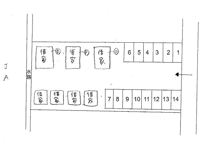 下野緑町549-3駐車場の駐車配置図