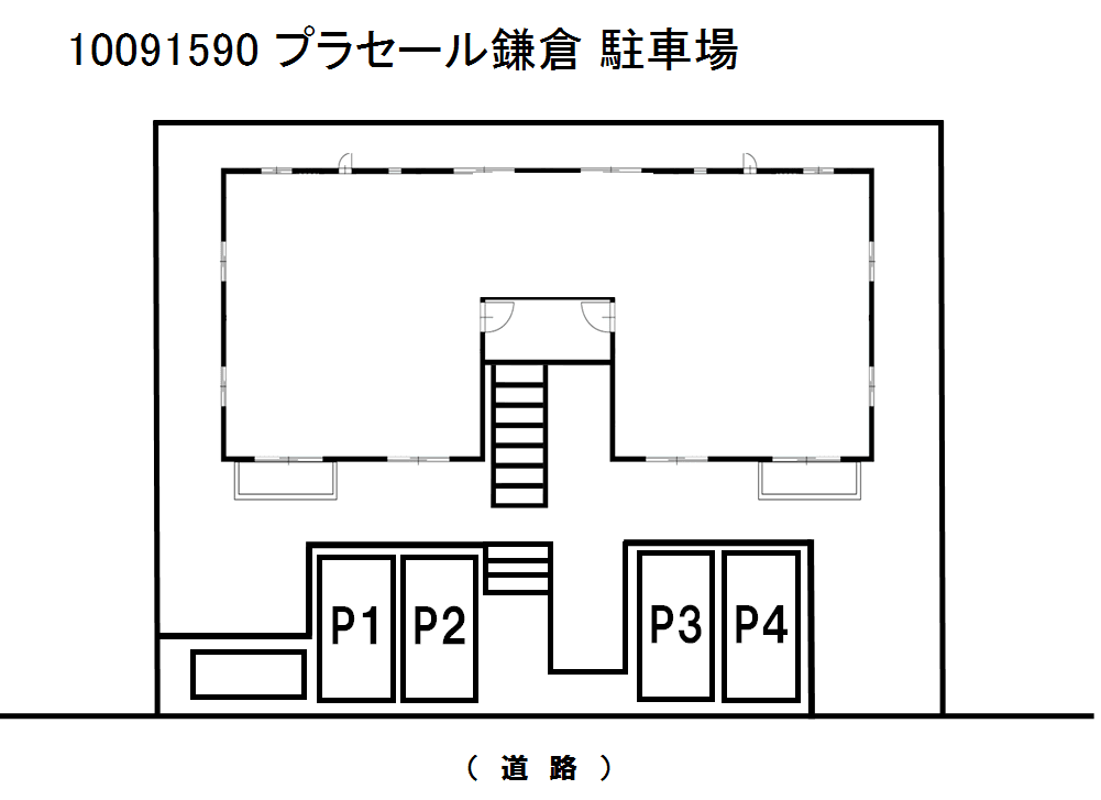 プラセール鎌倉駐車場の駐車配置図