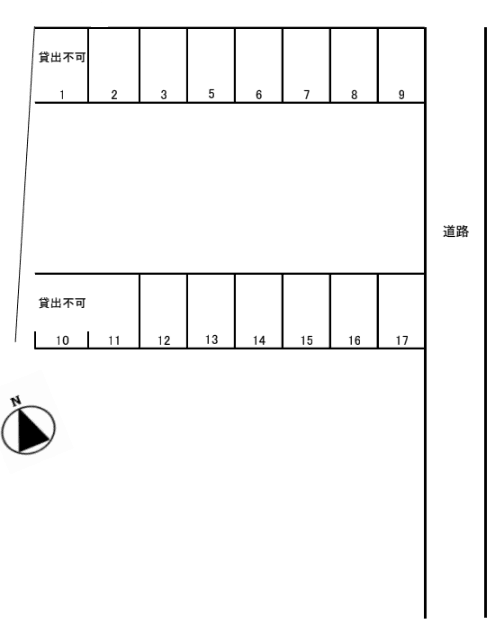 神戸後藤様駐車場の駐車配置図