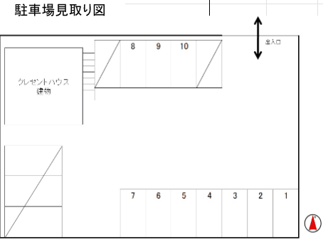 すえひろパーク曙町5丁目（クレセント駐車場）の駐車配置図