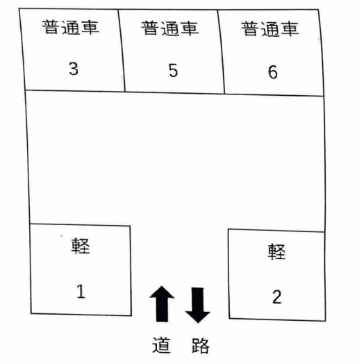桟橋吉川パーキングの駐車配置図