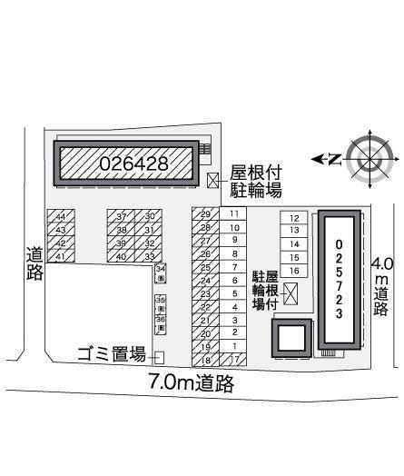 シード上堂Ⅱ(26428)の駐車配置図