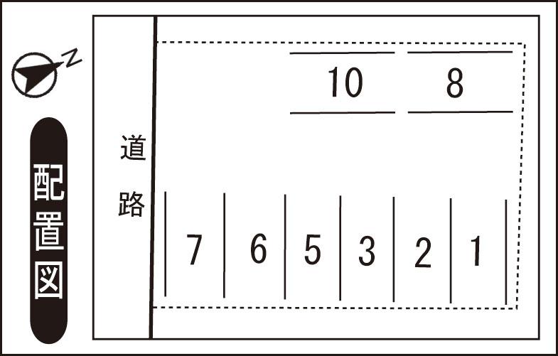 つくも2丁目B駐車場の駐車配置図