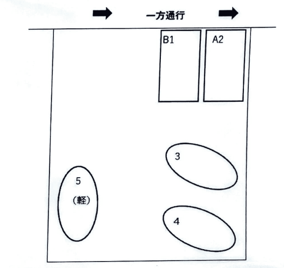 入明町パーキングの駐車配置図
