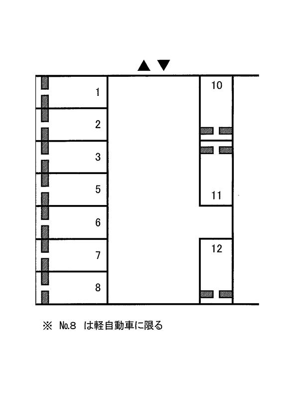 パークサイドパーキングの駐車配置図