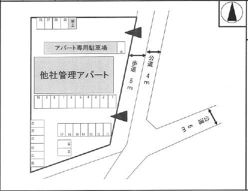 上和田2498パーキングの駐車配置図