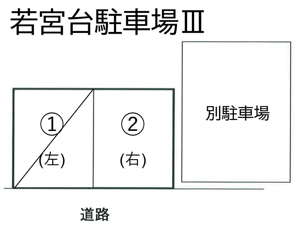 若宮台駐車場Ⅲの駐車配置図