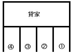 易居町貸家の駐車配置図