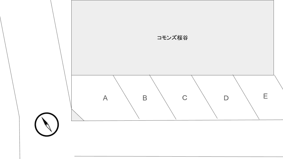富山大学附属小学校横パーキングの駐車配置図
