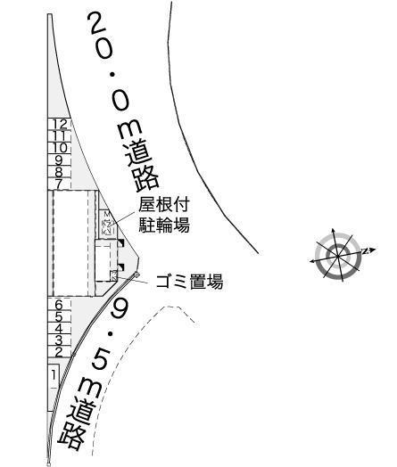 ドリームイン　室蘭(43435)の駐車配置図