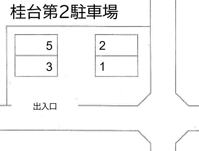 桂台第２駐車場の駐車配置図