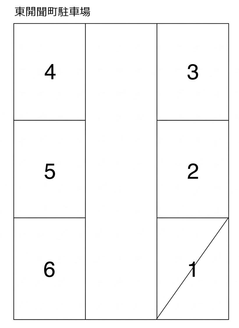 SSパーク東開聞町③駐車場の駐車配置図