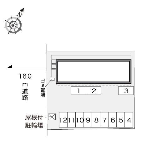 メディオ鎌田(32104)の駐車配置図