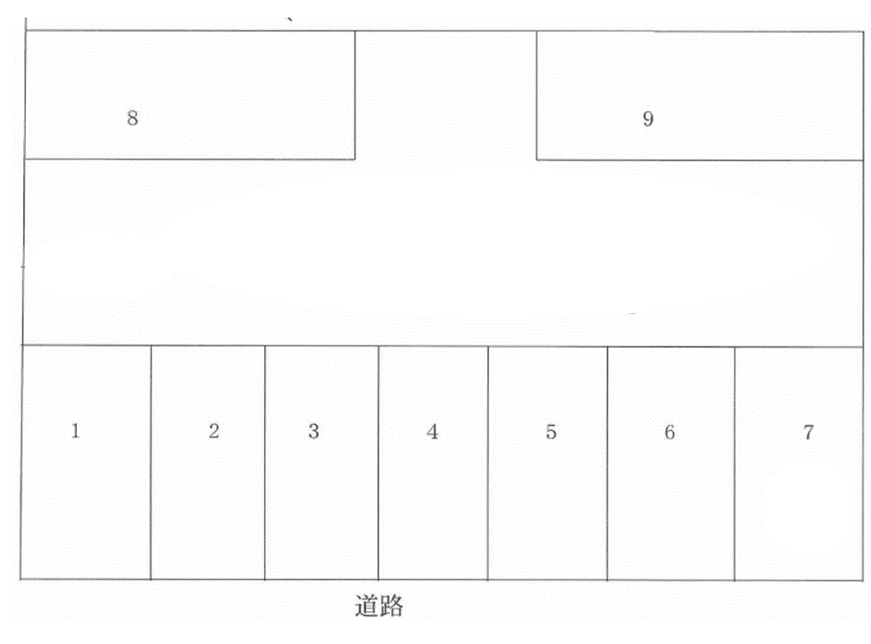 澤田駐車場の駐車配置図