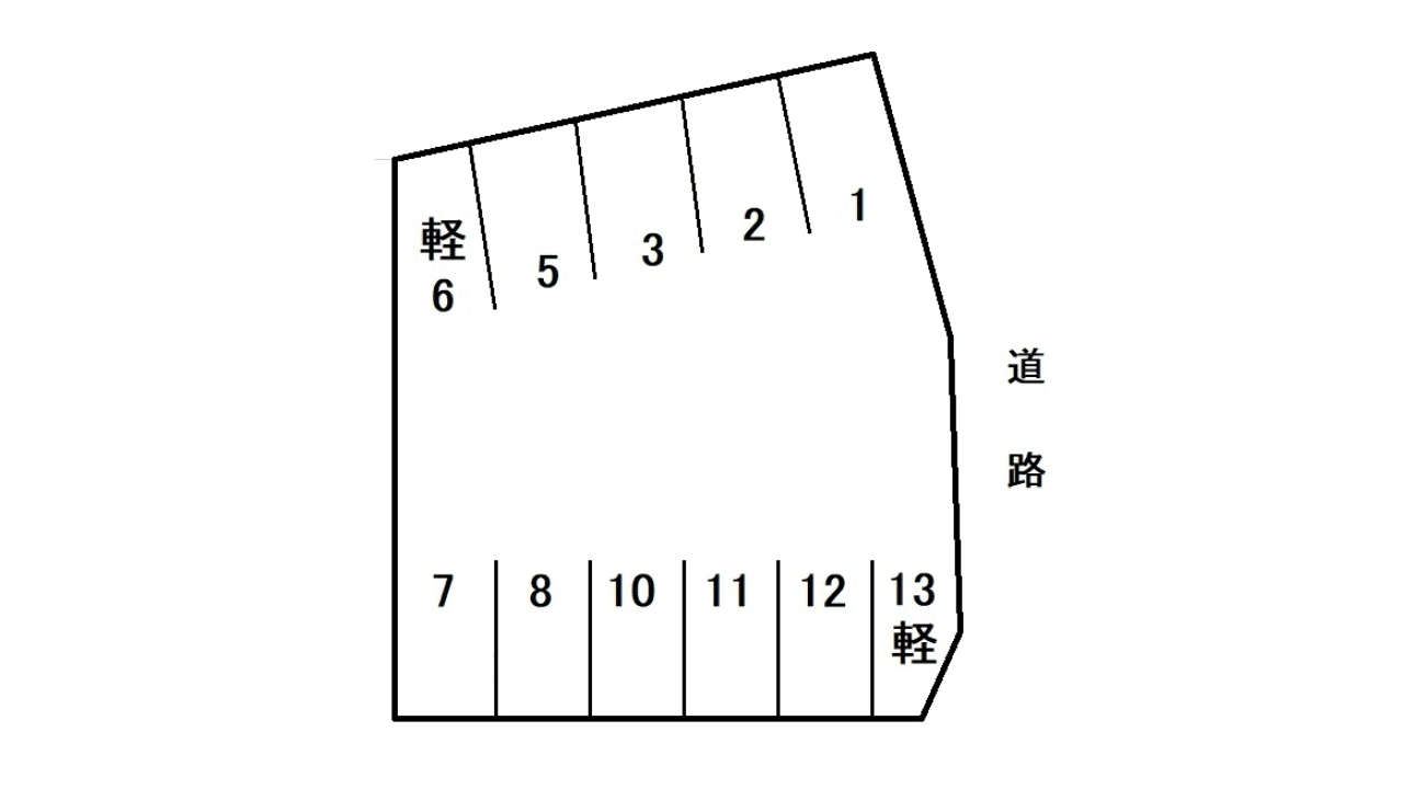 前畑パーキングの駐車配置図