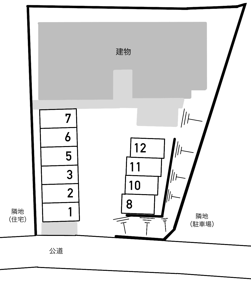 クオーレ六甲の駐車配置図