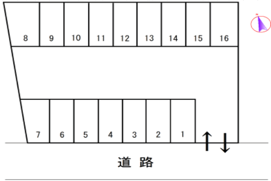 すえひろパーク石原の駐車配置図