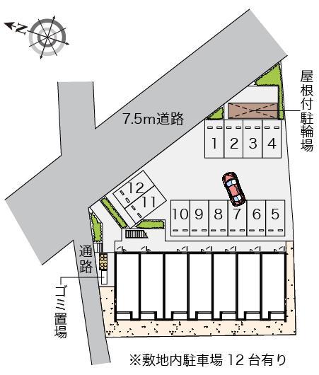 クレイノ北条石黒山(55959)の駐車配置図