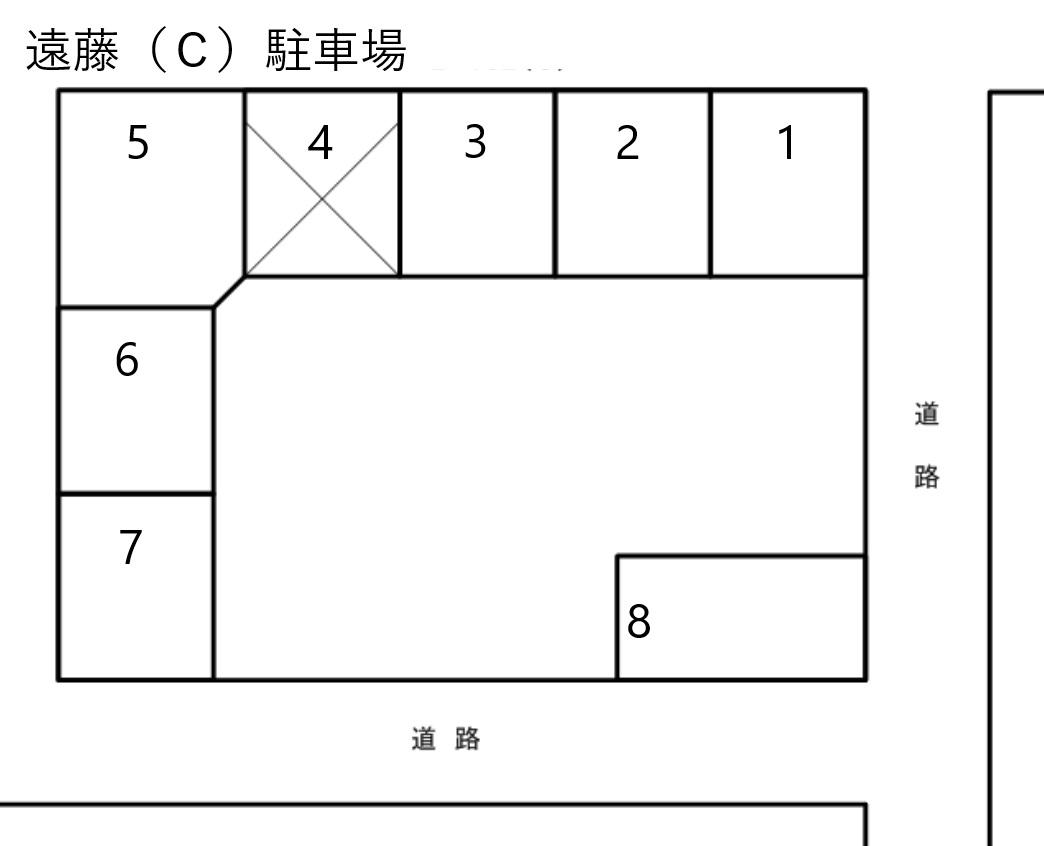 遠藤（Ｃ）駐車場の駐車配置図