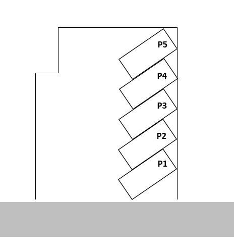 祇園4丁目パーキングの駐車配置図