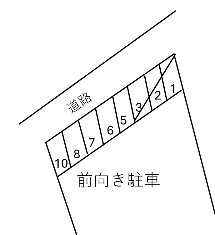 東野町１０丁目６番２の駐車配置図