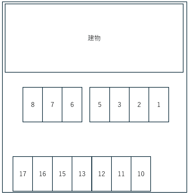 Ｐｒａｄｏ　Ｉ'ｓの駐車配置図