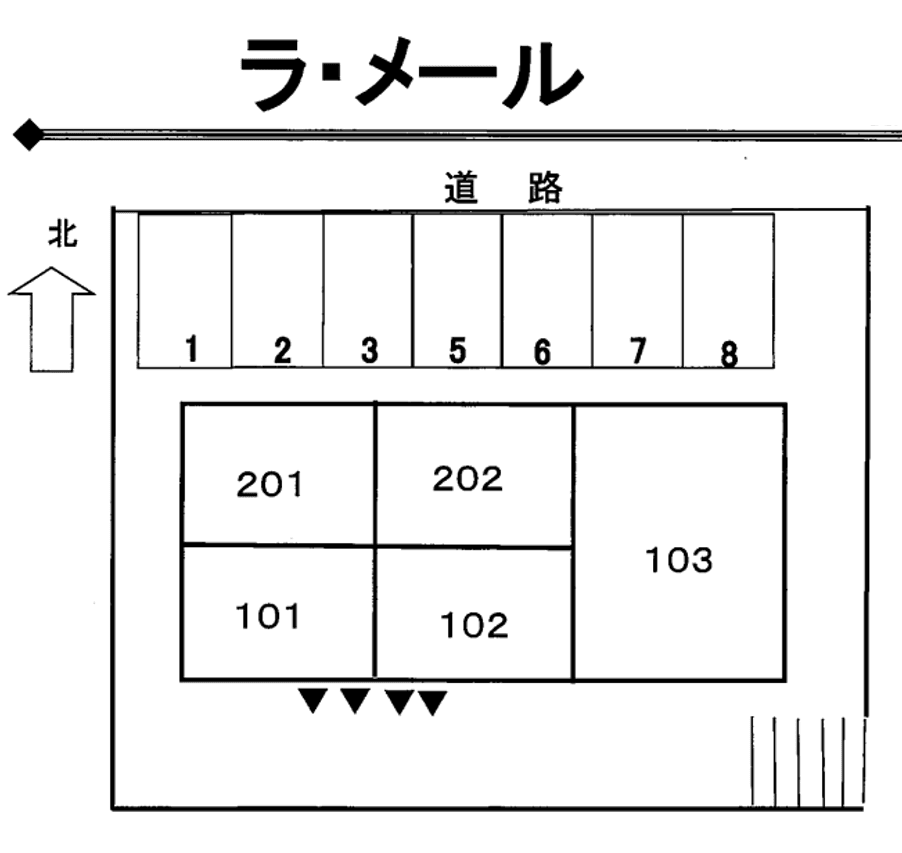 ラ・メールの駐車配置図