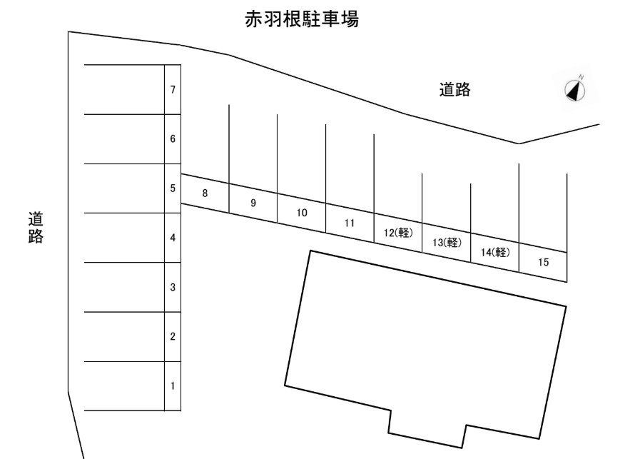 赤羽根駐車場の駐車配置図