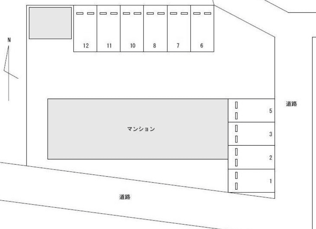 FK EL PATIO(エルパティオ）駐車場の駐車配置図
