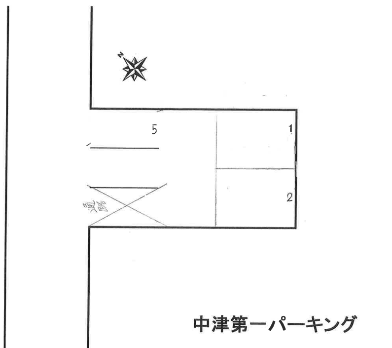 中津第一パーキングの駐車配置図