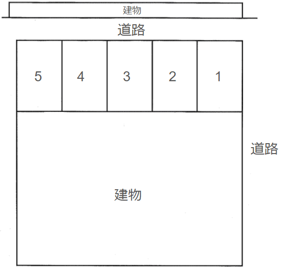 下野北3-55駐車場の駐車配置図