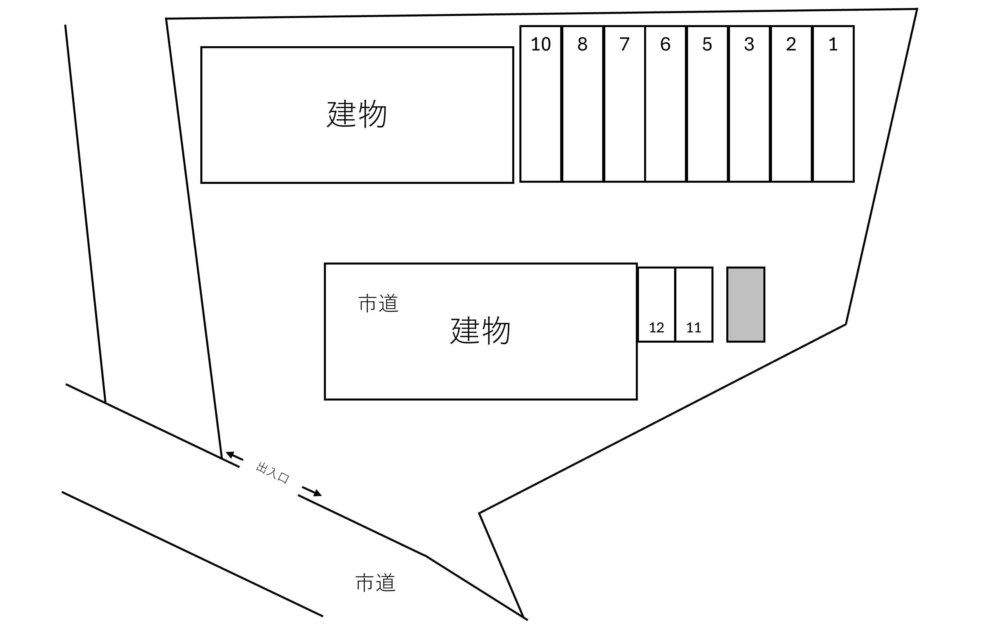 Belle Demeure Ａの駐車配置図