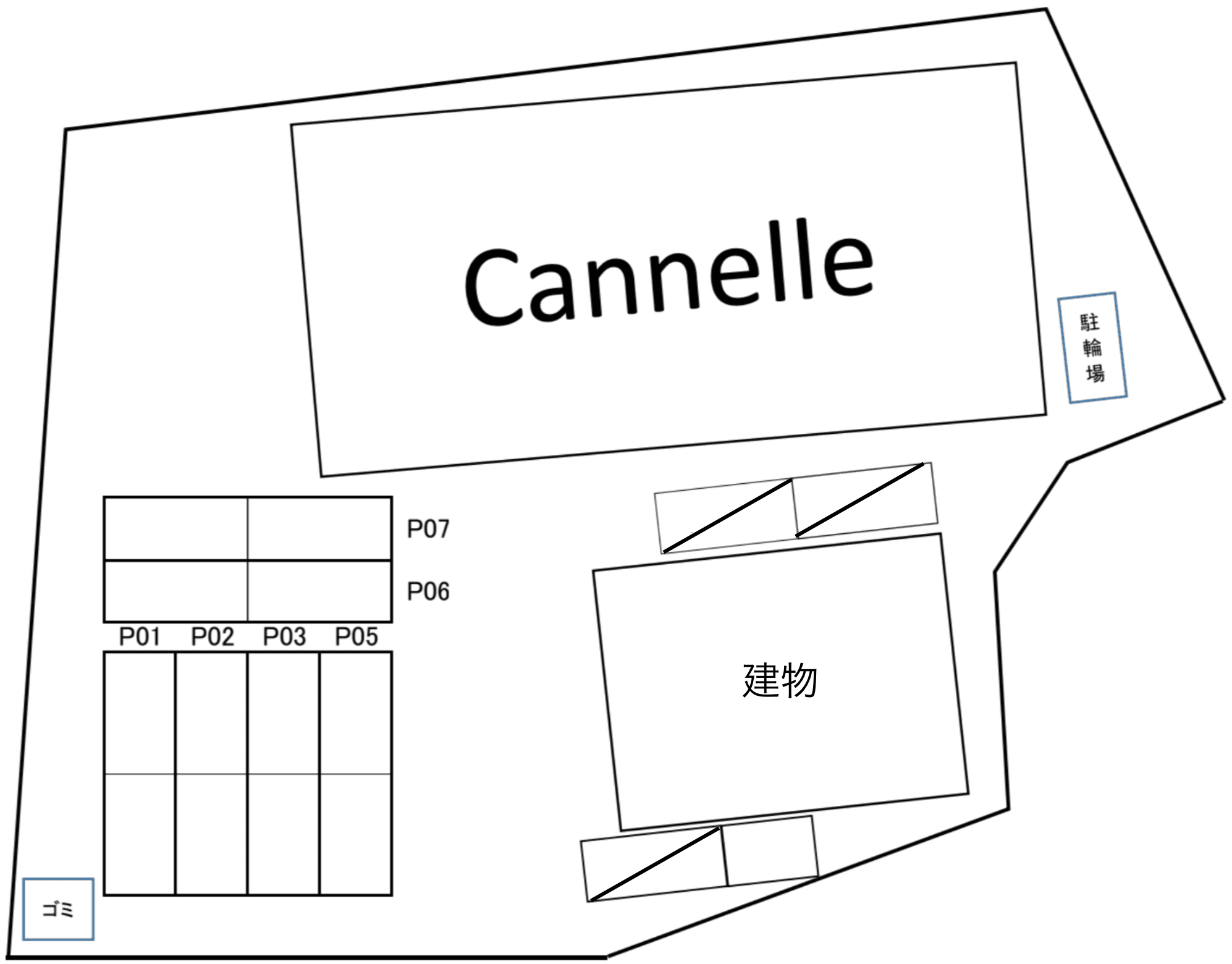 Cannelleの駐車配置図