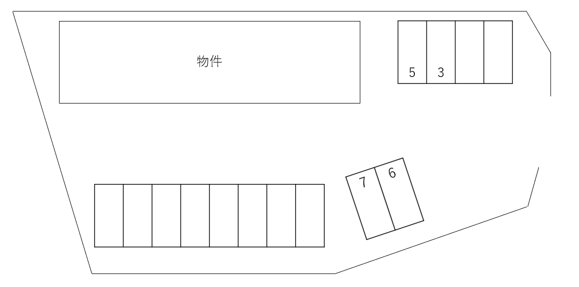 ミーツハオス桜別駐車場の駐車配置図