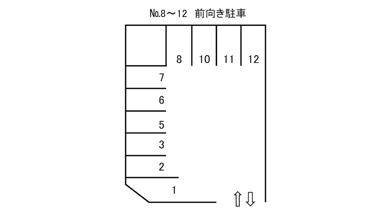 ゴン太君駐車場＃の駐車配置図