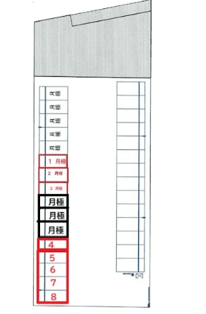 吉川美南駅前第２の駐車配置図