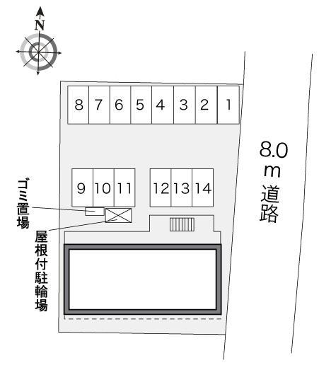 ノースハウス２７(28931)の駐車配置図